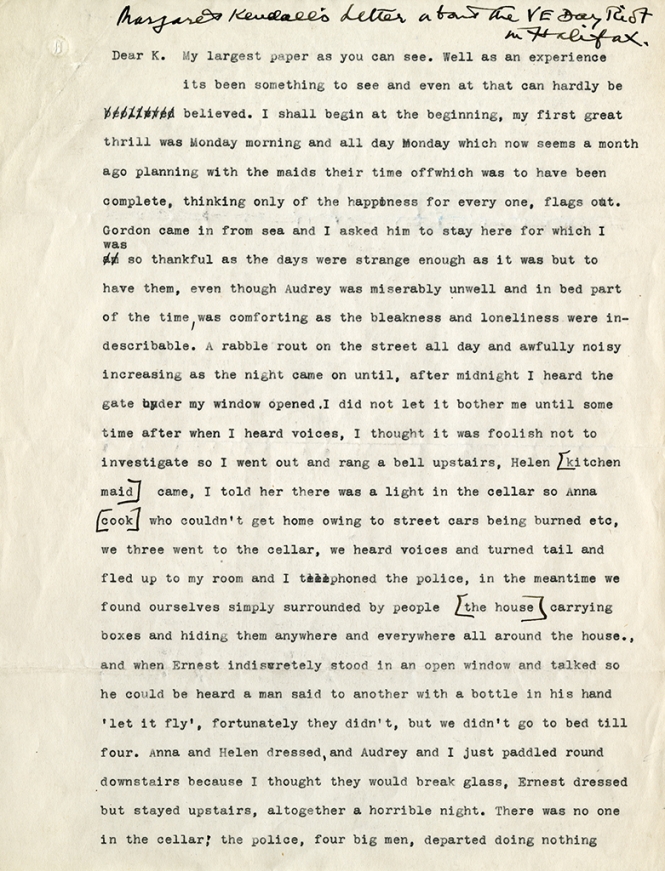 Account of the Halifax V-E Day Riots